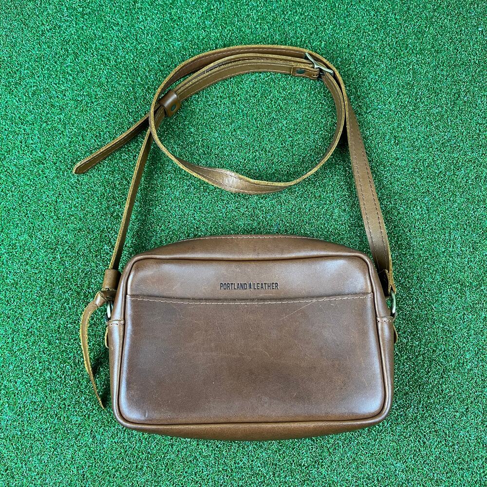 Vintage Portland Leather Brown Leather Crossbody Bag